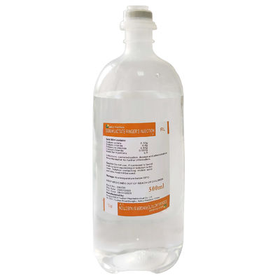 Liquido incolore e pulito della bottiglia di plastica incolore 500ML dell'iniezione della soneria del lattato di sodio